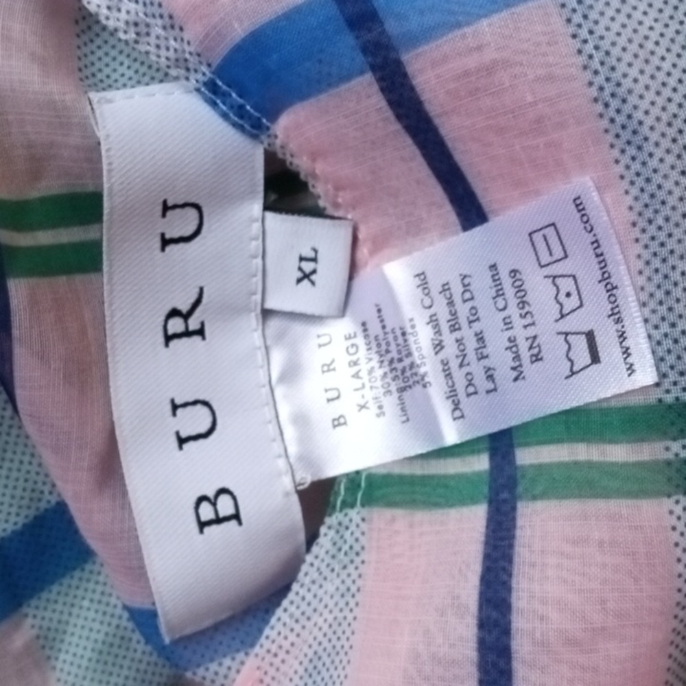 Buru pink plaid and green Lurex reversible tennis skirt - Picture 7 of 11